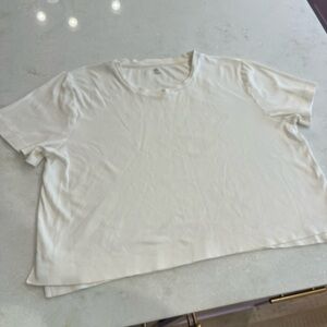 ABLE Cotton Boxy Tee – XL – Cream/Ivory